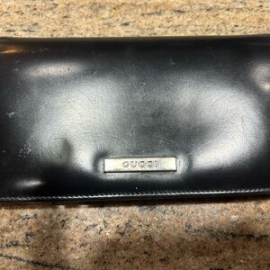 Gucci Black Leather Clutch